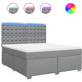 Maison Chic Box spring postelja - Vzmetna postelja z vzmetnico svetlo siva 180x200 cm blago SL5595, (21905491) | Shoptok.si