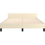  Okvir za krevet s uzglavljem krem 140x190 cm od umjetne kože | Eponuda.com