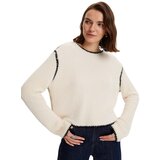 NOCTURNE Pulover crna / prljavo bijela | shoptok.hr