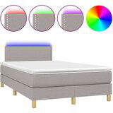  Box spring s madracem LED svjetlosivi 120x200 cm tkanina | shoptok.hr