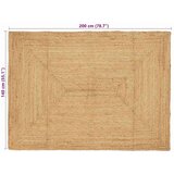 vidaXL Tepih Bež 140 x 200 cm Juta | shoptok.hr