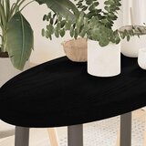 Stolna ploča tamnosmeđa 80x40x4 cm ovalna masivna hrastovina | shoptok.hr