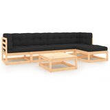 Maison Chic Seti vrtnega pohištva - Vrtna garnitura - Vrtni pohištvo set 6-delna z blazinami trdna borovina, (21801722) | Shoptok.si