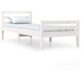 Furnova Posteljni okvir bel iz trdnega lesa 100x200 cm, (21934010) | Shoptok.si