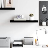  Plutajuća zidna polica visoki sjaj crna 60 x 23,5 x 3,8 cm MDF | Eponuda.ba