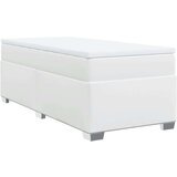 vidaXL Box spring postelja z vzmetnico bel 100x200 cm umetno usnje | Shoptok.si