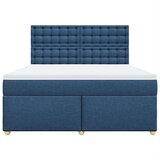  Krevet s oprugama i madracem plavi 180x200 cm od tkanine | shoptok.hr