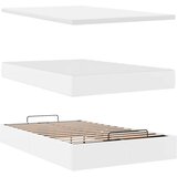  Otomanski okvir kreveta s madraca bijeli 120x190cm umjetna koža | shoptok.hr