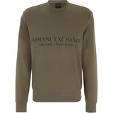 Armani_Exchange Sweater majica kaki / crna