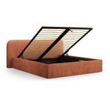 Micadoni Ciglasti tapecirani bračni krevet s prostorom za odlaganje s podnicom 140x200 cm Elizabeth – | shoptok.hr