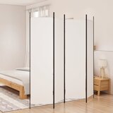 Sobna pregrada s 4 panela bijela 200 x 200 cm od tkanine | shoptok.hr