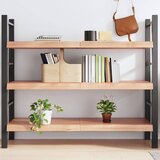 Maison Chic Stenska polica - Viseča Polica svetlo rjava 140x50x(2-6) cm trdna hrastovina, (21784547) | Shoptok.si