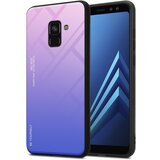 Cadorabo Ohišje, združljiv s Samsungom v roza - modri - dvobarvni zaščitni pokrov iz silikona TPU in hrbta iz kaljenega stekla, (20568780) Cene