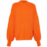 Trendyol Sweater - Orange - Oversize Cene