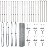 vidaXL zvarjena žičnata ograja s 13 stebri 0.4x50 m galvanizirano jeklo, (22084866) | Shoptok.si