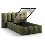 Micadoni zelena oblazinjena postelja s prostorom za shranjevanje z letvenim dnom 90x200 cm lupine – | Shoptok.si