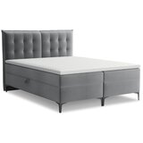 Makamii Siva boxspring postelja s prostorom za shranjevanje 180x200 cm Mikana – | Shoptok.si