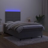  box spring s madracem LED tamnosivi 120 x 200 cm baršun | shoptok.hr
