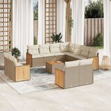 vidaXL 12-dijelni set vrtnih sofa od poliratana s jastucima bež | shoptok.hr