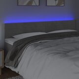  LED uzglavlje svjetlosivo 180x5x78/88 cm baršunasto | shoptok.hr