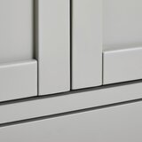 MID.YOU GARDEROBNA OMARA furnirano, masivno siva, naravne barve | Shoptok.si