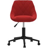  Okretna uredska stolica crvena boja vina baršunasta | shoptok.hr