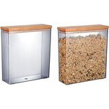 Madame coco Yuviera Kutija za čuvanje hrane sa drvenim poklopcem, 3000ml, 7x20.6x23cm, Siva | Eponuda.com