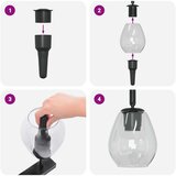 vidaXL Crna, Prozirna Metal, Staklo Srednje Moderno Tavan reflektor | shoptok.hr