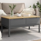 Furnova Klubska mizica FLORO siva 99x55,5x45 cm trdna borovina, (21913679) | Shoptok.si