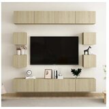  8-dijelni set TV ormarića boja hrasta sonome od iverice | shoptok.hr