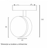 magnetic slim svetiljka LED26-B90 9W 3000K 150° 48V dc crna | Eponuda.com