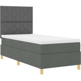 Box Spring Krevet s Madracem &amp LED Tamno siva 90x200 cm Tkanina | shoptok.hr
