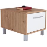 Modern Living Nočna Omarica Box, Bela, Barva Hrasta | Shoptok.si