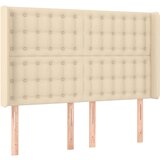 Maison Chic vzglavna omarica - nočna omarica - posteljna omarica z ušesi krem 147x16x118/128 cm blago, (21709315) | Shoptok.si
