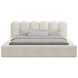 Makamii Bež tapecirani bračni krevet s prostorom za odlaganje s podnicom 160x200 cm Mano – | shoptok.hr