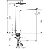 Hansgrohe 71717700 Talis E 240 visoka armatura za umivalnik | Shoptok.si