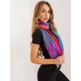 Fashion Hunters Colorful women's scarf with print and fringe cene