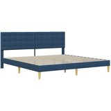 Okvir kreveta s madracem Plava 200 x 200 cm tkanina - Plava 200 x 200 cm | shoptok.hr