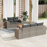 Maison Chic Seti vrtnega pohištva - Vrtna garnitura - Vrtni pohištvo set 6-delna z blazinami siv poli ratan, (21808790) | Shoptok.si