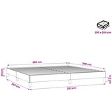  Okvir za krevet bez madraca tamnosivi 200x200 cm baršunasti | shoptok.hr