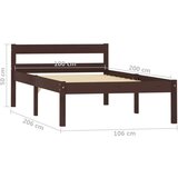  Za krevet od masivne borovine tamnosmeđi 100 x 200 cm | shoptok.hr