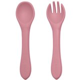 Petite &amp; Mars PETITE&amp;MARS silikonska žlica i vilica Take&amp;Match, Dusty Rose cijene