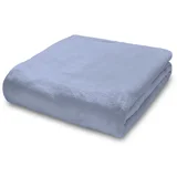 Svetlo modra odeja iz mikropliša 130x170 cm Raschel Velvet –