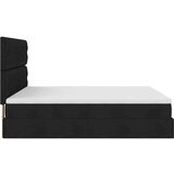 vidaXL Otomanski krevet s madracem crni 180x200cm od tkanine | shoptok.hr