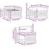 Set vanjskih sofa 6 kom. Prirodna i bež | shoptok.hr