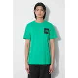 The North Face Pamučna majica M S/S Fine Tee za muškarce, boja: zelena, s tiskom, NF0A87NDPO81
