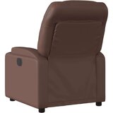  Električni naslanjač rjavo umetno usnje | Shoptok.si