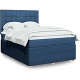  Krevet s oprugama i madracem plavi 140x200 cm od tkanine | shoptok.hr