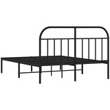  Metalni okvir za krevet s uzglavljem crni 150x200 cm | shoptok.hr