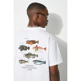 Carhartt WIP Majica 'Fish' svetlo modra / kaki / oranžna / bela